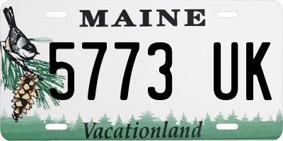 ME license plate 5773UK