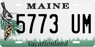 ME license plate 5773UM