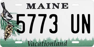 ME license plate 5773UN