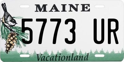 ME license plate 5773UR