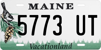 ME license plate 5773UT