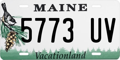 ME license plate 5773UV