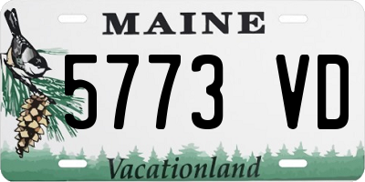 ME license plate 5773VD