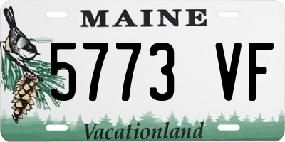ME license plate 5773VF