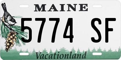 ME license plate 5774SF