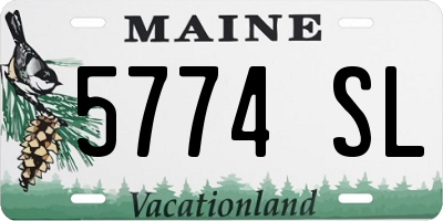 ME license plate 5774SL