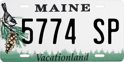 ME license plate 5774SP