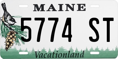 ME license plate 5774ST