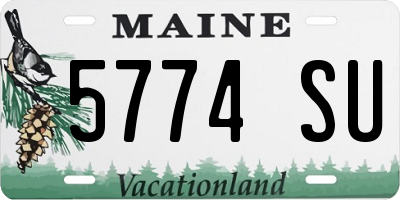 ME license plate 5774SU