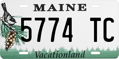 ME license plate 5774TC