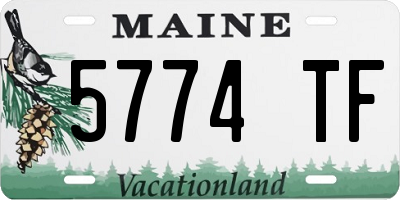 ME license plate 5774TF
