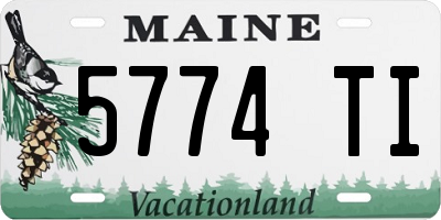 ME license plate 5774TI