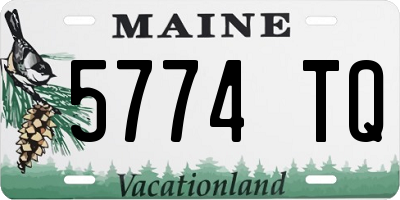 ME license plate 5774TQ