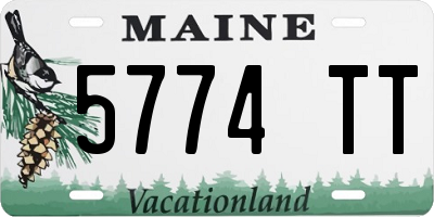 ME license plate 5774TT