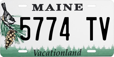 ME license plate 5774TV