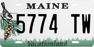 ME license plate 5774TW