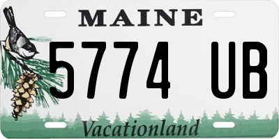 ME license plate 5774UB