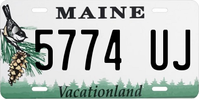 ME license plate 5774UJ