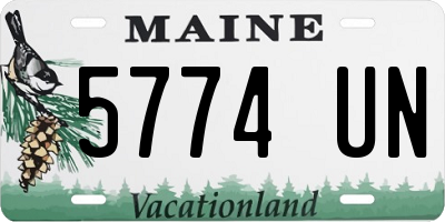 ME license plate 5774UN