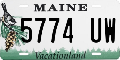 ME license plate 5774UW