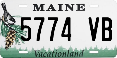 ME license plate 5774VB