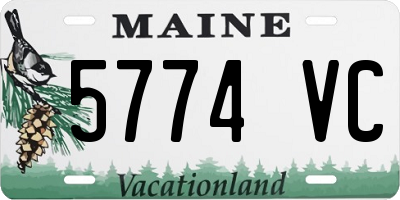ME license plate 5774VC