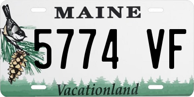ME license plate 5774VF