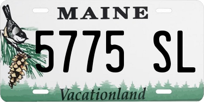 ME license plate 5775SL