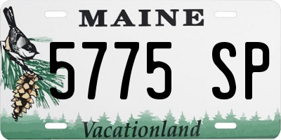 ME license plate 5775SP