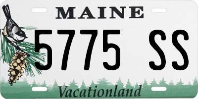 ME license plate 5775SS
