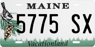 ME license plate 5775SX