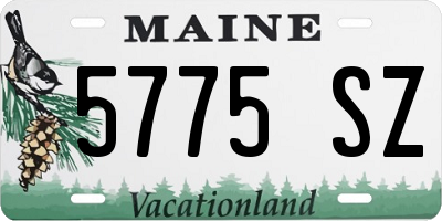 ME license plate 5775SZ