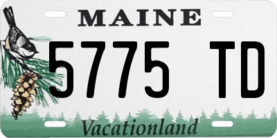 ME license plate 5775TD