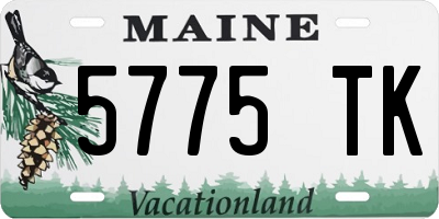 ME license plate 5775TK