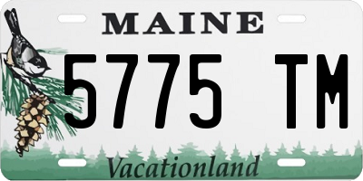 ME license plate 5775TM