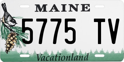 ME license plate 5775TV