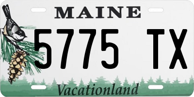 ME license plate 5775TX