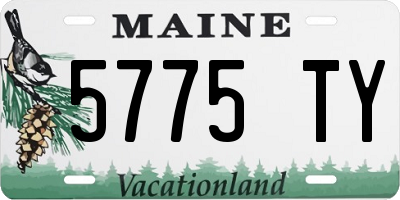 ME license plate 5775TY
