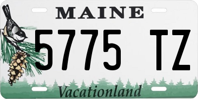 ME license plate 5775TZ