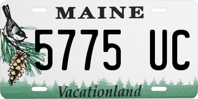 ME license plate 5775UC