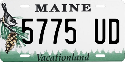 ME license plate 5775UD
