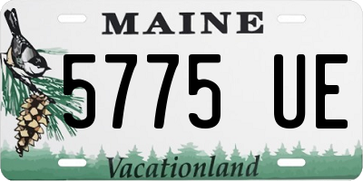 ME license plate 5775UE