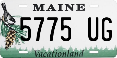 ME license plate 5775UG