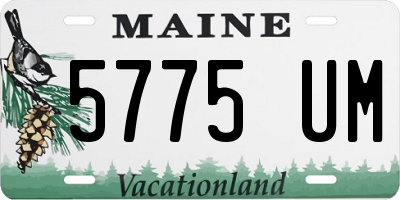 ME license plate 5775UM