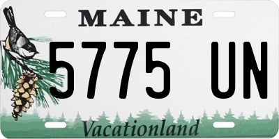 ME license plate 5775UN