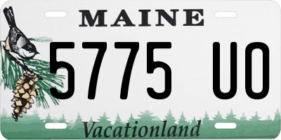 ME license plate 5775UO