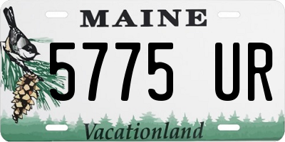 ME license plate 5775UR