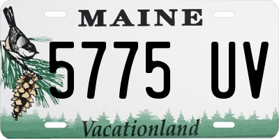 ME license plate 5775UV