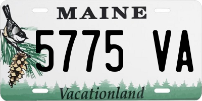 ME license plate 5775VA