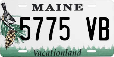 ME license plate 5775VB